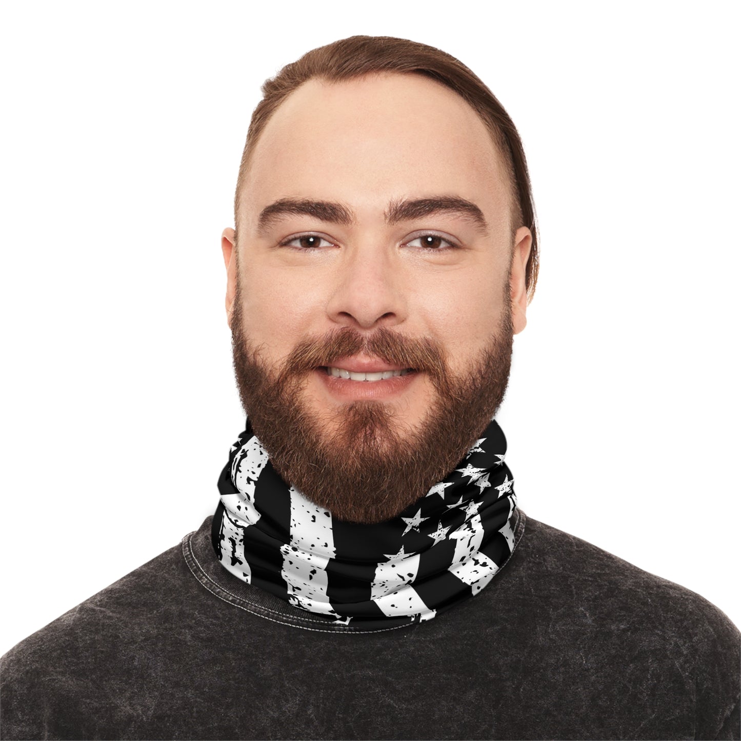 Black Out American Flag Neck Gaiter | NKF Merch | Navarre Kayak Fishing
