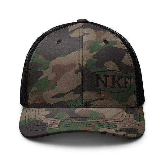 NKF Camouflage Hat with Black Embroidery
