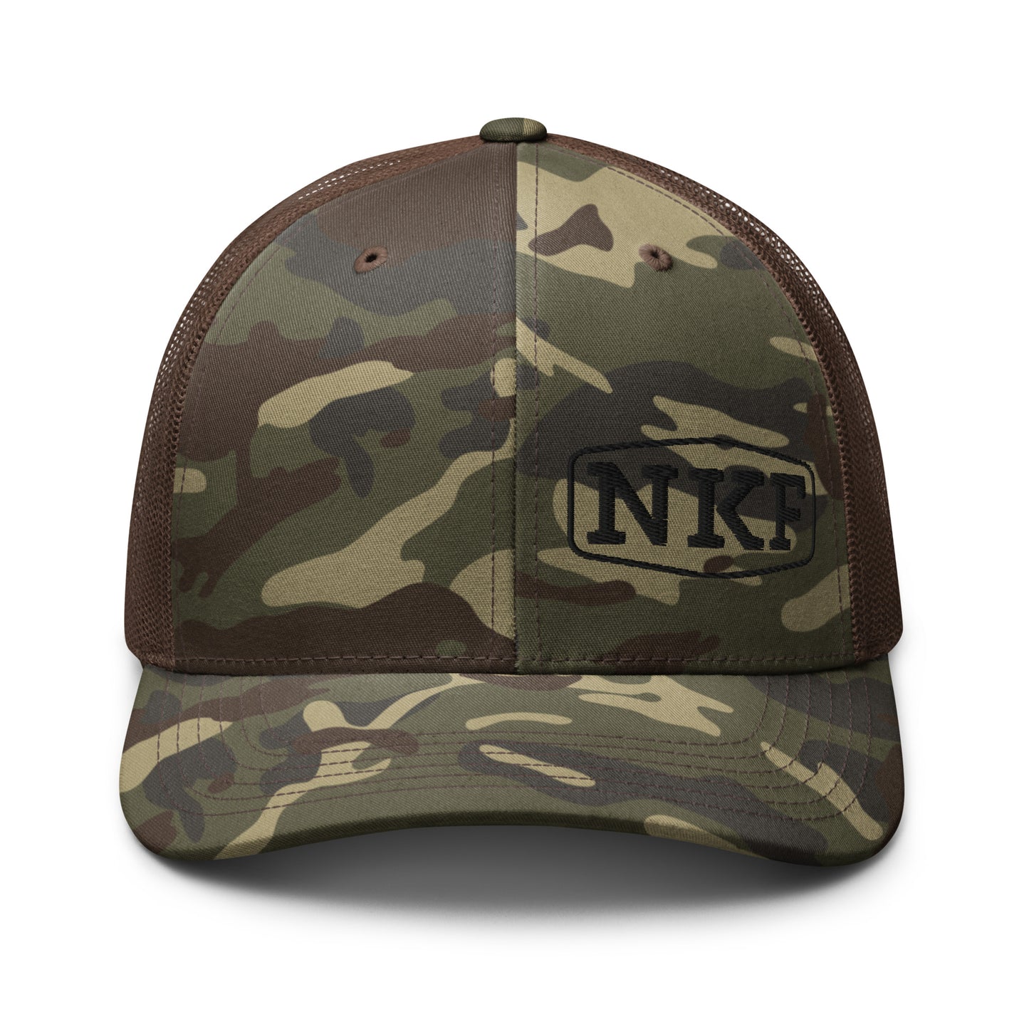 NKF Camouflage Hat with Black Embroidery